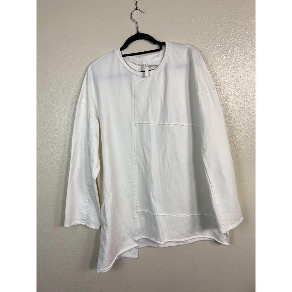 Nap Loungewear Oversized Long Sleeve White Top size Large‎ Sweatshirt Lagenlook